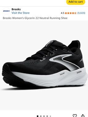 Brooks Glycerin 22 Women’s Running Shoes Black/White